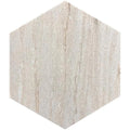Sample - Creamy Beige 10x10 Polished Hexagon Crystal Sand Honed Tile (5 pack, 2.95 sq ft/case)