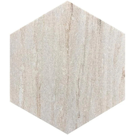 Mirage 10x10 Creamy Beige Crystal Sand Honed Hexagon Wall and Floor Tile (5 Pack, 2.95 sq ft/case) - Sample