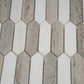 Mirage 12x12 Warm Beige White Marble Mosaic Picket Wall and Floor Tile (5 Pack, 5.3 sq ft/case)