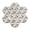 Sample - Athens Gray, Thassos White 12x12 Polished 3D Pyramid Crystal Sand Mosaic Tile (5 pack, 4.92 sq ft/case)