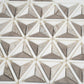 Mirage 12x12 Warm Beige White Marble Mosaic 3D Pyramid Wall and Floor Tile (5 Pack, 4.92 sq ft/case)