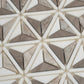 Mirage 12x12 Warm Beige White Marble Mosaic 3D Pyramid Wall and Floor Tile (5 Pack, 4.92 sq ft/case)