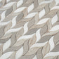 Mirage 10x12 Warm Beige White Marble Mosaic Leaf Wall and Floor Tile (5 Pack, 4.07 sq ft/case)