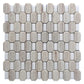 Warm Beige with Bright White 12x13 Polished Geometric Marble Mosaic Tile (5 pack, 5.59 sq ft/case)