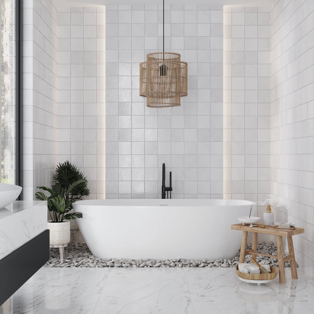 White 5x5 Glossy Subway Ceramic Tile (50 Cases, 538 sqft/Pallet)
