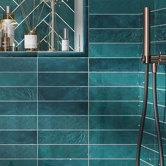 Green 2.58 in. x 8 in. Polished Ceramic Subway Tile (50 Cases, 269 sqft/Pallet)
