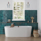 57 pack Ocean Green 5.2 in. x 5.2 in. Polished Ceramic Subway Tile (10.72 sq ft/case) - Sample