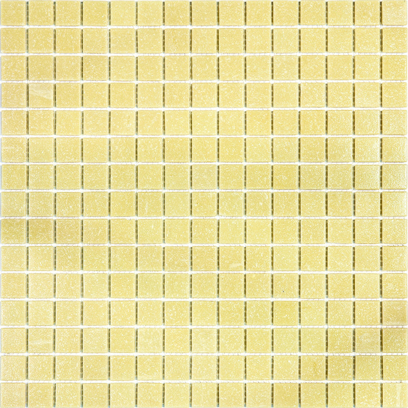 Cream Beige 12x12 Uniform Square Glossy Glass Mosaic Tile (20 pack, 20 sq ft/case) - Sample
