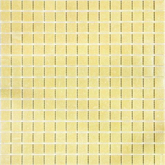 Cream Beige 12x12 Uniform Square Glossy Glass Mosaic Tile (20 pack, 20 sq ft/case) - Sample