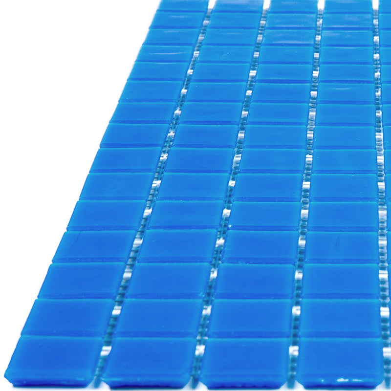 Denim Blue 12x12 Uniform Square Glossy Glass Mosaic Tile (20 pack, 20 sq ft/case) - Sample