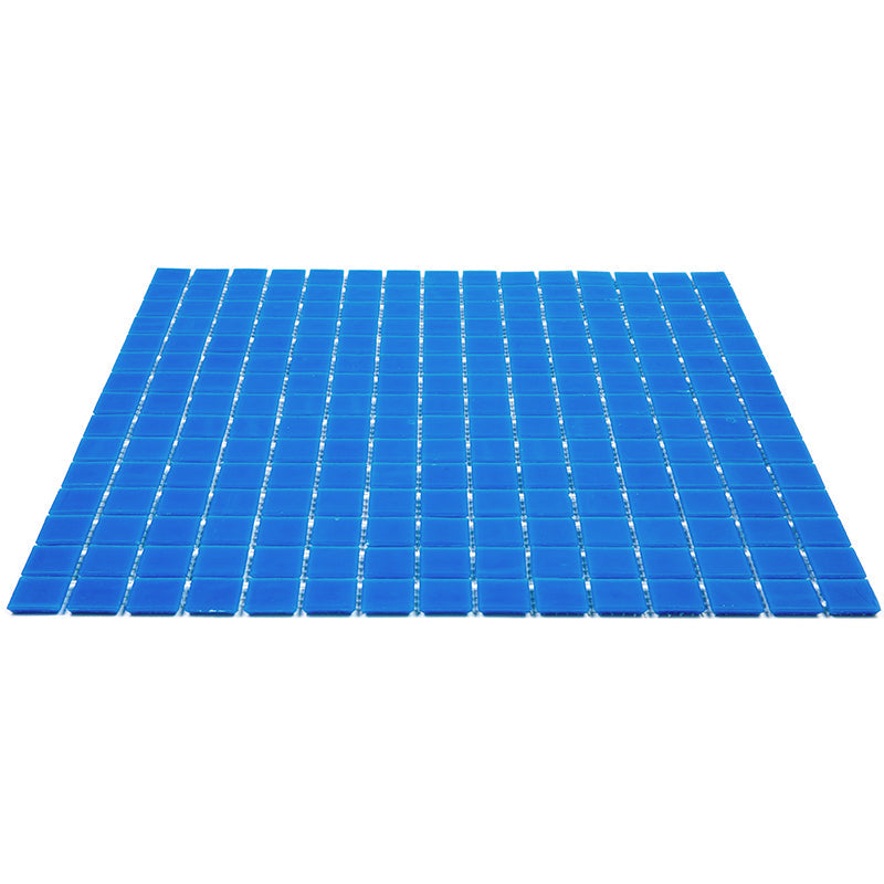 Denim Blue 12x12 Uniform Square Glossy Glass Mosaic Tile (20 pack, 20 sq ft/case) - Sample