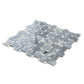Sample - Porpoise Gray 12x12 Polished Bardiglio Nuvolato, Eastern White Marble Basketweave Mosaic tile (5 pack, 5 sq ft/case)