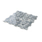 Sample - Porpoise Gray 12x12 Polished Bardiglio Nuvolato, Eastern White Marble Basketweave Mosaic tile (5 pack, 5 sq ft/case)