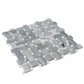 Sample - Porpoise Gray 12x12 Polished Bardiglio Nuvolato, Eastern White Marble Basketweave Mosaic tile (5 pack, 5 sq ft/case)