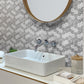 Gray White 11x12 Polished Multi-shaped Marble Mosaic Tile (5 pack, 4.46 sq ft/case) - Sample