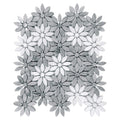 Sample - Carrara Grey Eastern White 11x12 Polished Multi-shaped Marble Mosaic Tile (5 pack, 4.46 sq ft/case)