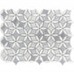 5 pack Gray and White 11.7-in x 15.2-in Polished Natural Stone Marble Pinwheel Patterned Floor and Wall Tile (6.18 sq ft/case) - Sample