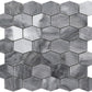12x12 Gray Hexagon Mosaic Tiles