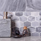 12x12 Gray Hexagon Marble Mosaic Tile