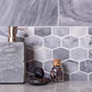 Gray 12x12 Polished Hexagon Marble Mosaic Tile (5 pack, 4.875 sq ft/case) - Sample