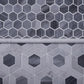 11x13 Gray and White Hexagon Mosaic Tile