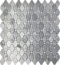 Sample - Bardiglio Nuvolato Eastern White 12x12 Polished Octagon Marble Mosaic Tile (5 pack, 5.08 sq ft/case)