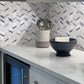 White Gray 11x13 Polished Herringbone Marble Mosaic Tile (5 pack, 4.95 sq ft/case) - Sample