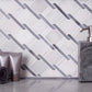 11x12 White and Gray Linking Chain Marble Mosaic Tile