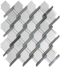 Sample - Eastern White, Bardiglio Nuvolato 11x12 Polished Multi-shaped Marble Mosaic Tile (5 pack, 4.66 sq ft/case)