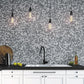 5 pack White and Gray 11.3 in. x 12.3 in. Penny Round with Dot Polished Marble Mosaic Tile (4.83 sq ft/case) - Sample