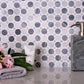 12x12 White and Gray Penny Mosaic Tile