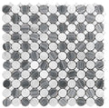 Sample - White Gray 13x13 Polished Multi-shaped Bardiglio Nuvolato Carrara Marble Mosaic Tile (5 pack, 5.6 sq ft/case)
