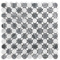 12x12 White and Gray Penny Round Mosaic Tile