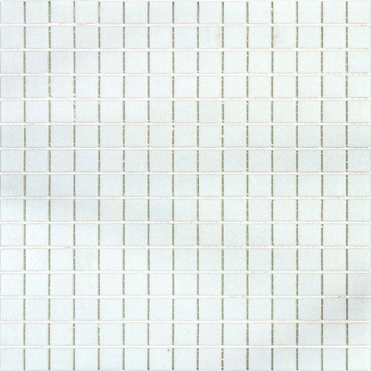20-pack Dune 12 in. x 12 in. Glossy Cotton White Glass Mosaic Wall and Floor Tile (20 sq ft/case)