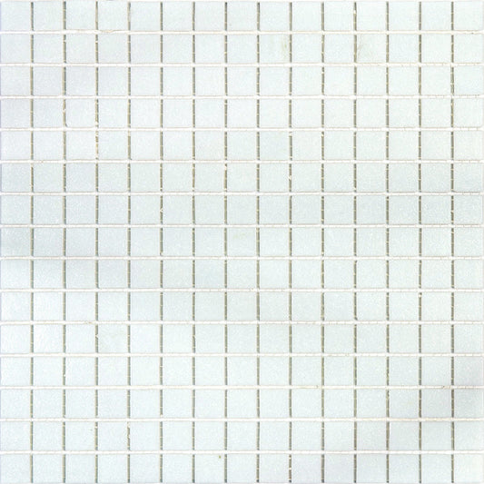 Cotton White 12x12 Glossy Uniform Square Glass Mosaic Tile (20 pack, 20 sq ft/case) - Sample