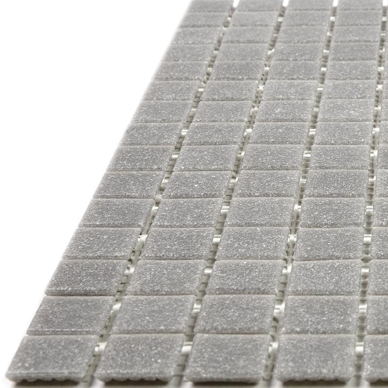 20-pack Dune 12 in. x 12 in. Glossy Stone Gray Glass Mosaic Wall and Floor Tile (20 sq ft/case)