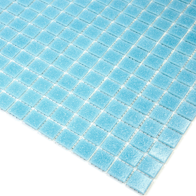 Cadet Blue 12x12 Glossy Uniform Square Glass Mosaic Tile (20 pack, 20 sq ft/case) - Sample