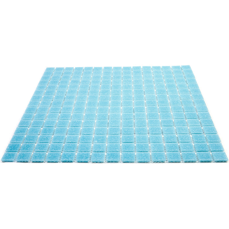 Cadet Blue 12x12 Glossy Uniform Square Glass Mosaic Tile (20 pack, 20 sq ft/case) - Sample