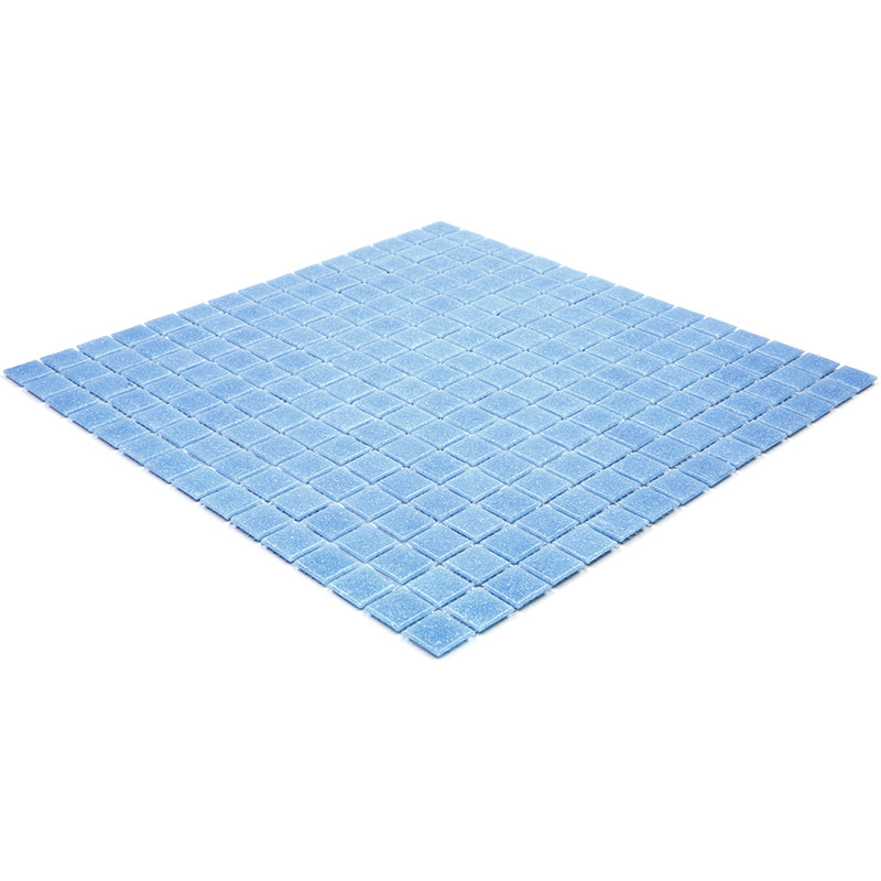 20-pack Dune 12 in. x 12 in. Glossy Maximum Blue Glass Mosaic Wall and Floor Tile (20 sq ft/case)