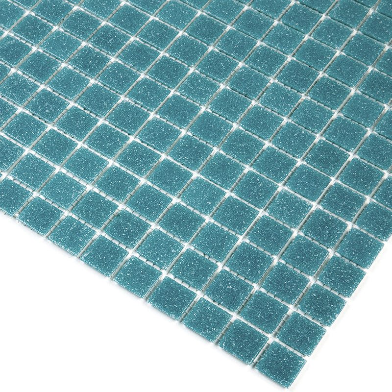 20-pack Dune 12 in. x 12 in. Glossy Blue-Green Glass Mosaic Wall and Floor Tile (20 sq ft/case)