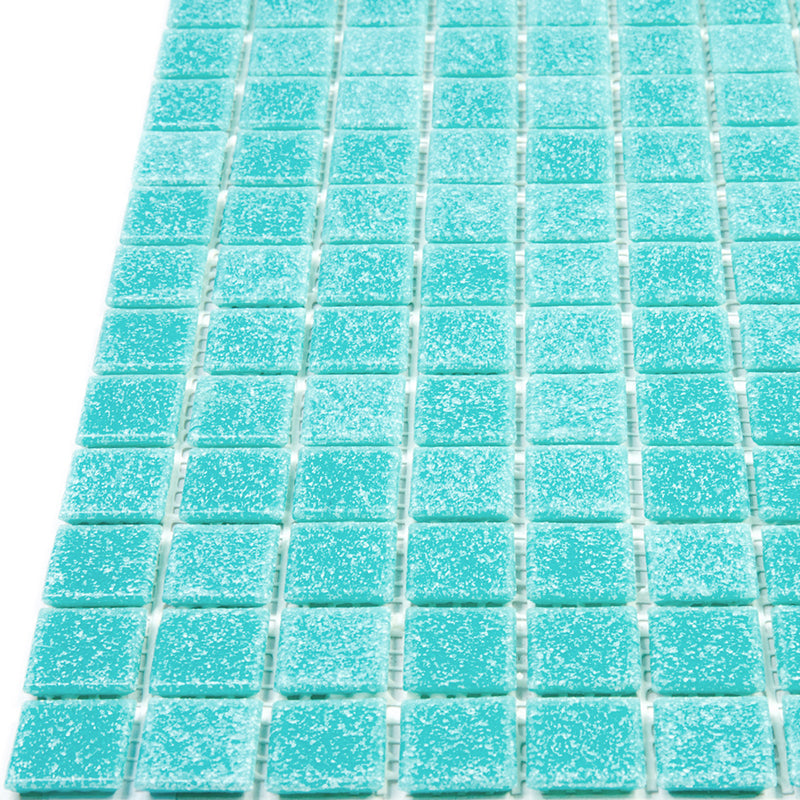 20-pack Dune 12 in. x 12 in. Glossy Neon Aqua Green Glass Mosaic Wall and Floor Tile (20 sq ft/case)