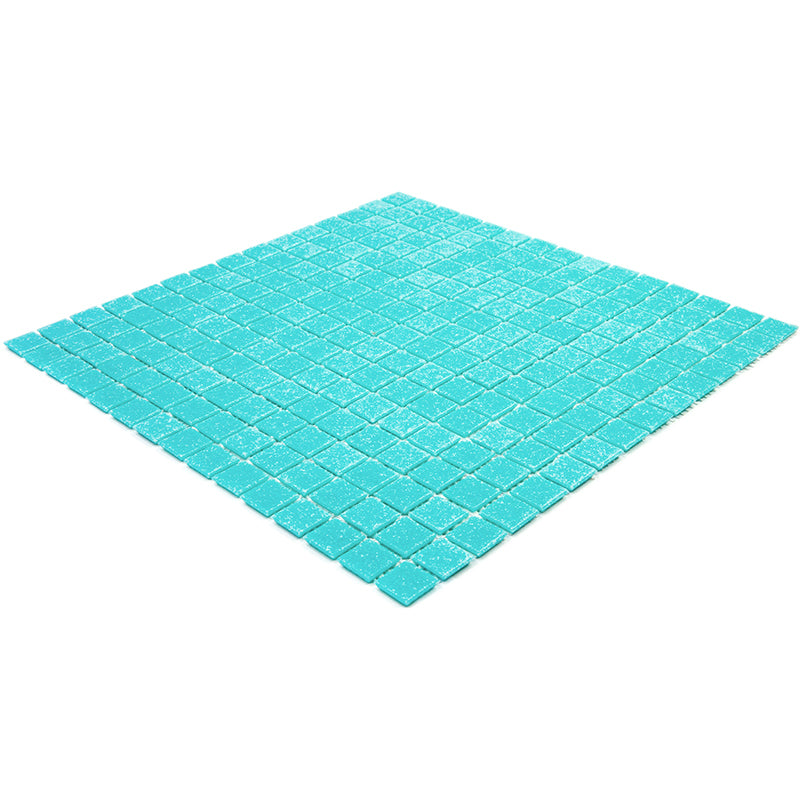 20-pack Dune 12 in. x 12 in. Glossy Neon Aqua Green Glass Mosaic Wall and Floor Tile (20 sq ft/case)