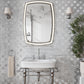 Sample - Cloud White Silver 11x11 Polished Glossy Octagon Bianco Carrara Glass Marble Mosaic Tile (5 pack, 4.51 sq ft/case)