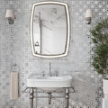 Sample - Cloud White Silver 11x11 Polished Glossy Octagon Bianco Carrara Glass Marble Mosaic Tile (5 pack, 4.51 sq ft/case)