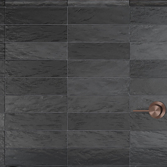 Black 2.5 in. x 8 in. Polished and Honed Ceramic Subway Mosaic Tile (50 Cases, 269 sqft/Pallet)