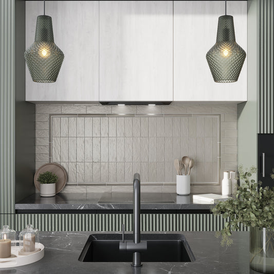 Light Tea Green 2.5x8 Glossy Matte Subway Ceramic Tile (38 pack, 5.38 sq ft/case) - Sample