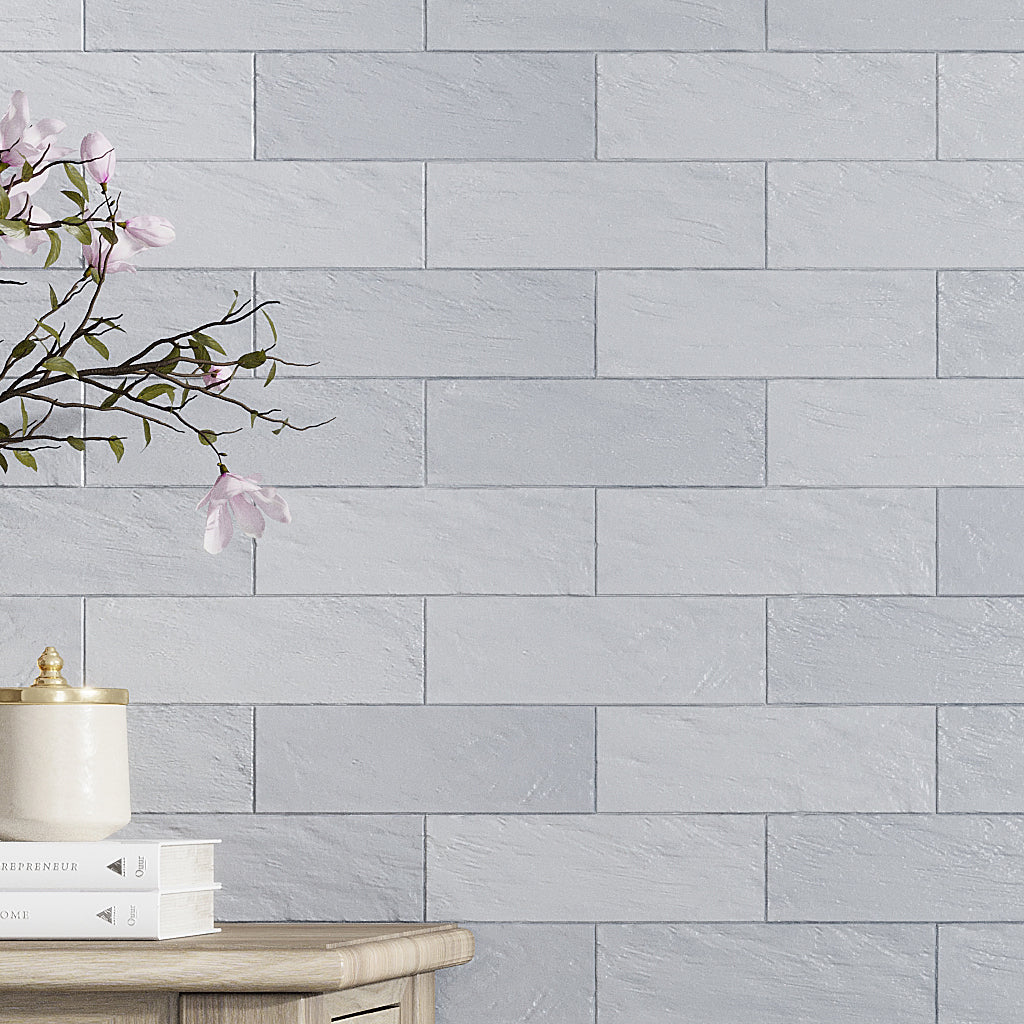 Gray 2.5x8 Glossy Matte Subway Ceramic Tile (38 pack, 5.38 sq ft/case)