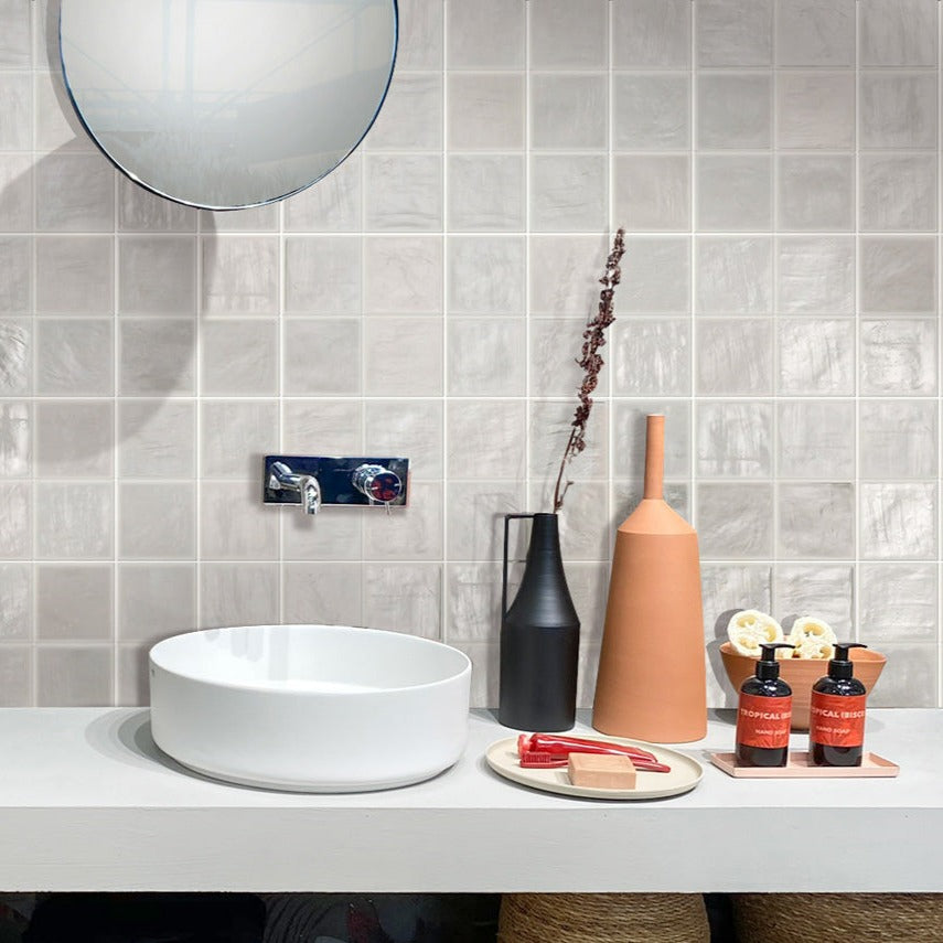 White Ceramic Tile for backsplash