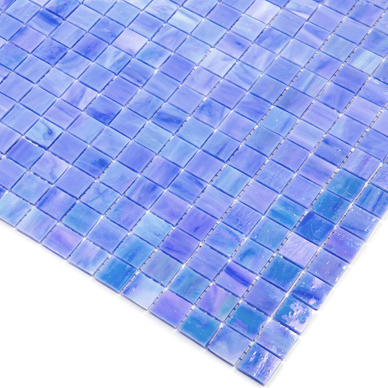 20-pack Skosh 11.6 in. x 11.6 in. Glossy Rainbow Blue Glass Mosaic Wall and Floor Tile (18.69 sq ft/case)