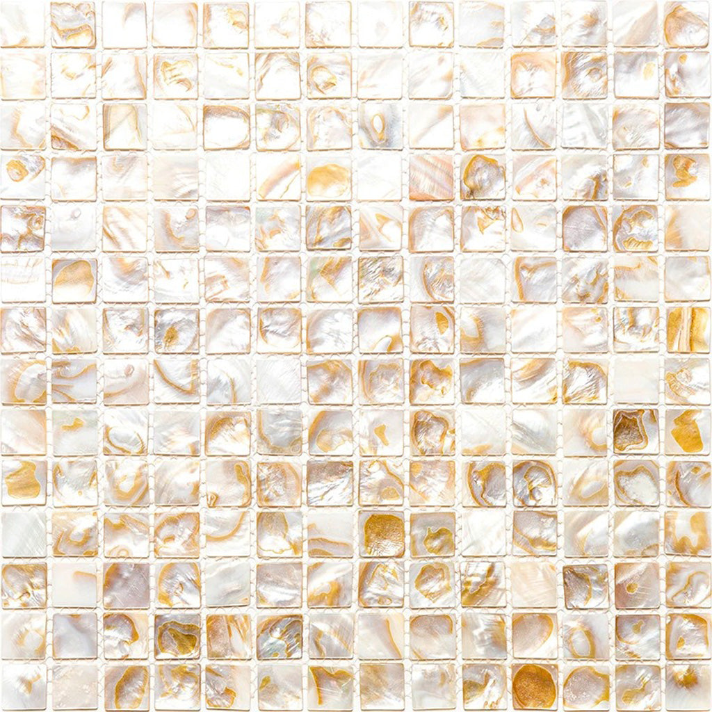 Beige 12x12 Polished Square Shell Mother of Pearl Mosaic Tile (20 pack, 20 sq ft/case) - Sample
